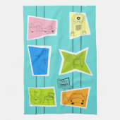 Retro Atomic Kitsch Kitchen Towel Theedoek (Verticaal)