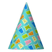 Retro Atomic Kitsch Party Pet Feesthoedjes (Links)