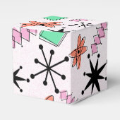 Retro Atomic MCM Roze Sinaasappel Groen Zwart Bedankdoosjes (Voorkant Zijde)