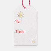 Retro Atomic Mid-Century Mod Red & Gold Starburst Cadeaulabel (Achterkant)