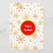 Retro Atomic Mid-Century Mod Red & Gold Starburst Kaart (Voorkant / Achterkant)