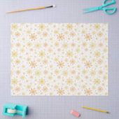 Retro Atomic Mid-Century Mod Red & Gold Starburst Tissuepapier (Craft)