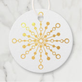 Retro Atomic Mid-Century Mod Starburst Gold Bedankjes Labels (Voorkant)