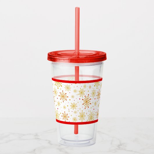 Retro Atomic Mid-Century Modern patroon Acryl Drinkbeker (Rechts)