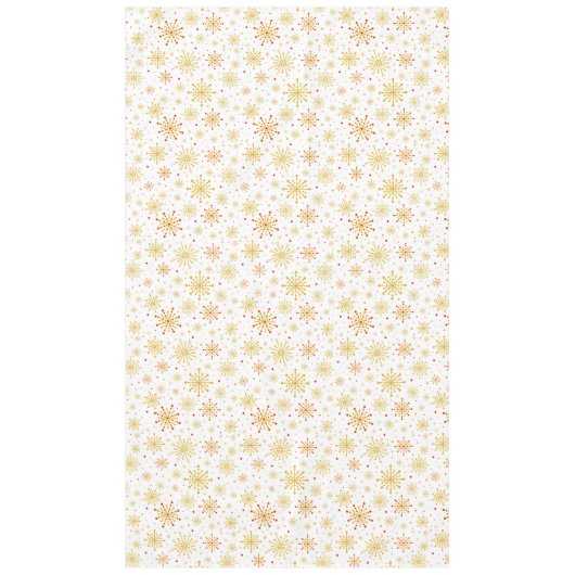 Retro Atomic Mid-Century Moderne Rood & Goud Kleur Tafelkleed (Voorkant)