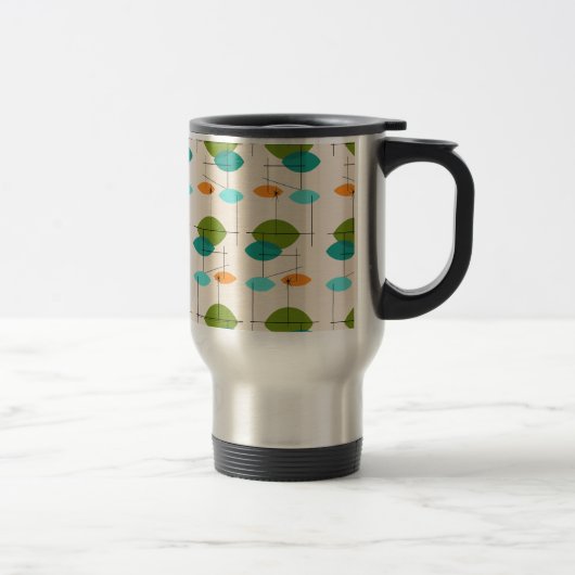 Retro Atomic Mobile Motif Voyage Mug (Droit)