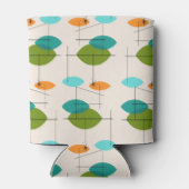 Retro Atomic Mobile Pattern Aangepaste Koelbox Blikjeskoeler (Achterkant)