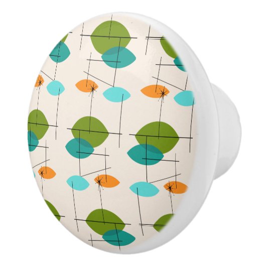 Retro Atomic Mobile Pattern keramische slang Keramische Knop (Rechts)