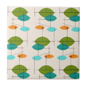 Retro Atomic Mobile Pattern keramische teile Tegeltje
