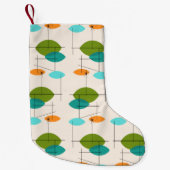 Retro Atomic Mobile Pattern kerstaking Kleine Kerstsok (Voorkant)