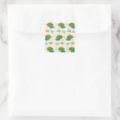 Retro Atomic Mobile Pattern Square Stickers (Tas)