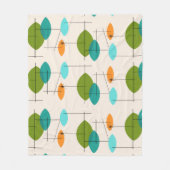 Retro Atomic Mobile Pattern Vleece Blanket Fleece Deken (Voorkant)