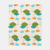Retro Atomic Mobile Pattern Vleece Blanket Fleece Deken (Voorkant)
