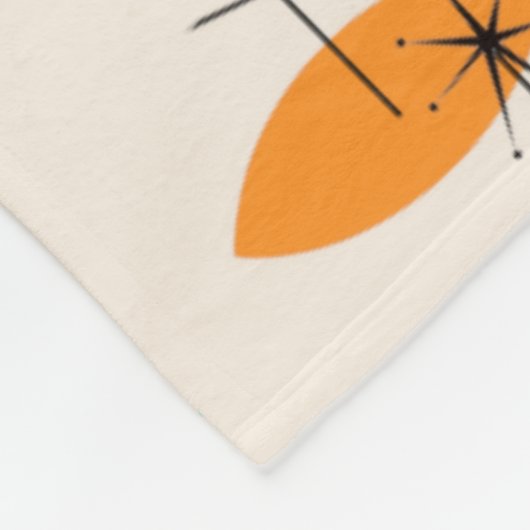 Retro Atomic Mobile Pattern Vleece Blanket Fleece Deken (Hoek)