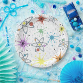 Retro Atomic Papieren Bordje (Feest)