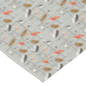 Retro Atomic Pattern Oranje grijs zwart Tafelkleed (Gekanteld)
