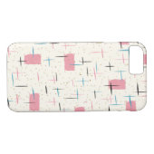 Retro Atomic Pink Motif iPhone 7 Coque (Dos (Horizontal))