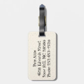 Retro Atomic Pink Pattern Bagagelabel (Achterkant verticaal)