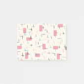 Retro Atomic Pink Pattern Post-It Notes (Voorkant)