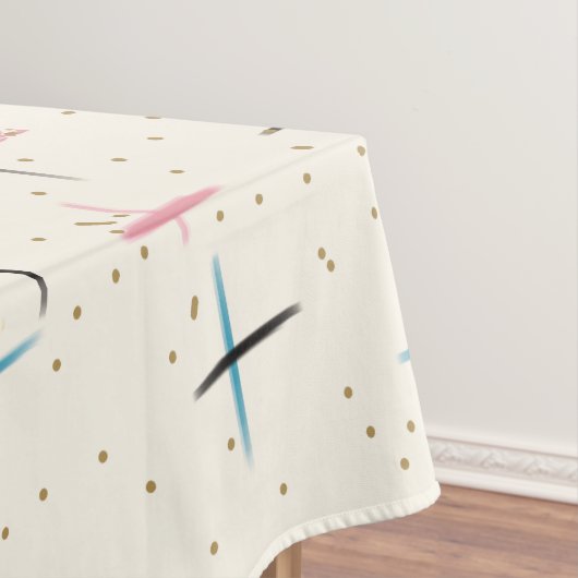 Retro Atomic Pink Pattern Tablecloth Tafelkleed (Voorbeeld)
