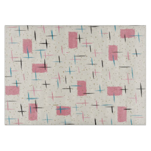 Retro Atomic Roze Patroon Snijplank