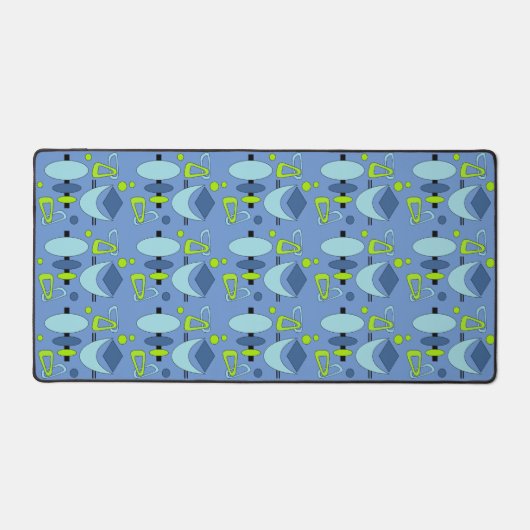 Retro Atomic Shapes Samsung Galaxy Hoesje Bureaumat (Voorkant)