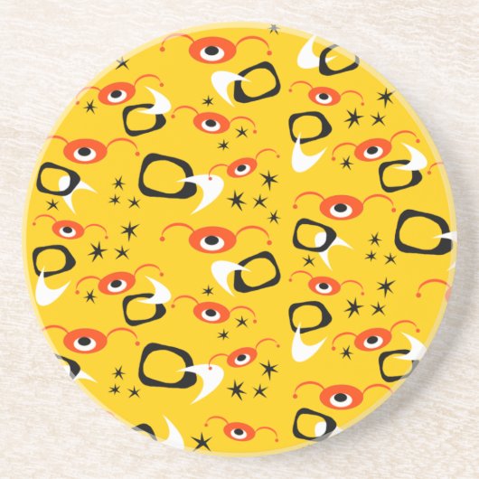 Retro Atomic Spiers Zandsteen Onderzetter (Voorkant)