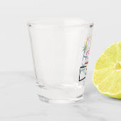 Retro Atomic Squares Sterren Boomerang Midden-eeuw Shot Glas (Links)