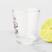 Retro Atomic Squares Sterren Boomerang Midden-eeuw Shot Glas (Rechts)