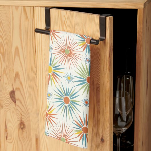 Retro Atomic Star keukenhanddoek (Derde Gevouwen)