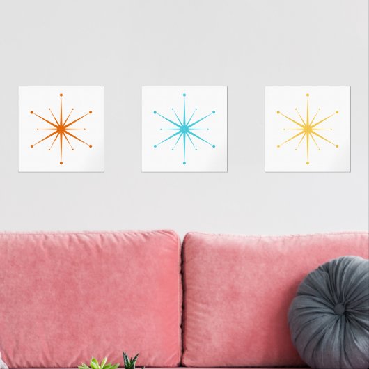 Retro Atomic Starburst Choose Your Own Colors (Salon)