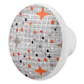 Retro Atomic Starburst Design Keramische Knop (Rechts)