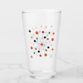 Retro Atomic Starburst Modern mid-century patroon  Glas (Achterkant)