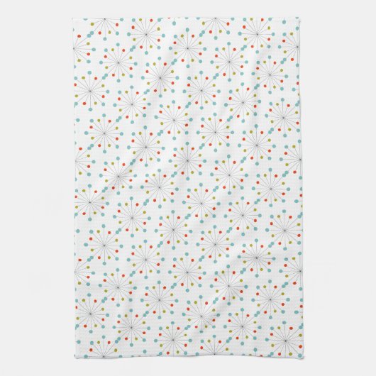 Retro Atomic Starburst Retro Design Theedoek (Verticaal)