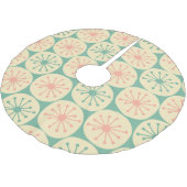 Retro Atomic Stippen Mideeuw Modern 50s Roze Mint Kerstboom Rok (Gekanteld)