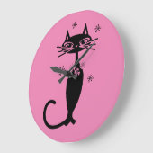 RÉTRO ATOMIQUE CHAT HORLOGE (Angle)