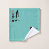 Retro Atomique Moyen Siècle Moderne MCM Cool Chat  (Gant de toilette)