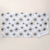 Retro Atomische Starburst Mid Century Modern Strandlaken (Voorkant)