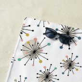 Retro Atomische Starburst Mid Century Modern Strandlaken (In situ)