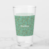 Retro Atomische Starburst Moderne Mid Century Glas (Voorkant)