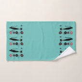 Retro atoomera midden midden midden midden midden  bad handdoek (Handdoek)