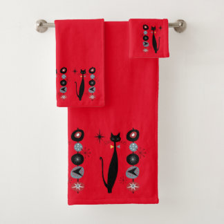 Retro atoomera midden midden midden midden midden bad handdoek