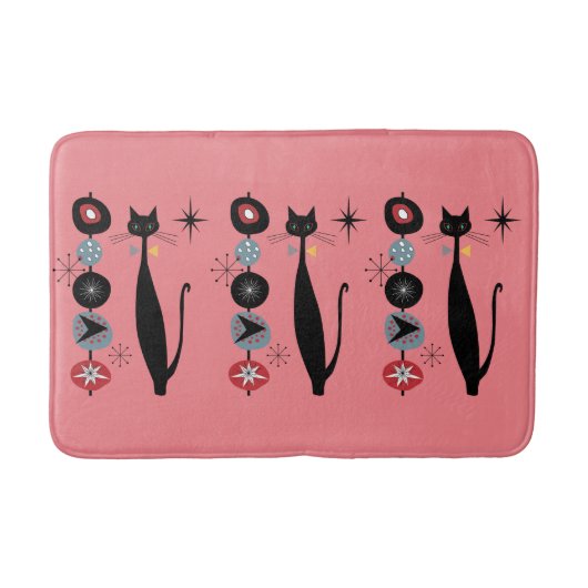 Retro atoomera midden midden midden midden midden  badmat (Voorkant)