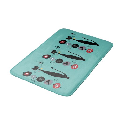 Retro atoomera midden midden midden midden midden  badmat (Gekanteld)