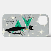 Retro atoomera midden midden midden midden midden Case-Mate iPhone case (Achterkant (horizontaal))