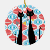 Retro atoomera midden midden midden midden midden  keramisch ornament (Voorkant)