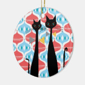 Retro atoomera midden midden midden midden midden  keramisch ornament (Links)