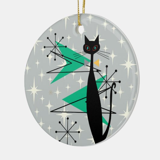 Retro atoomera midden midden midden midden midden  keramisch ornament (Links)