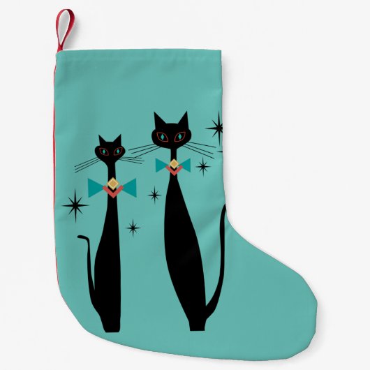 Retro atoomera midden midden midden midden midden  kleine kerstsok (Voorkant)