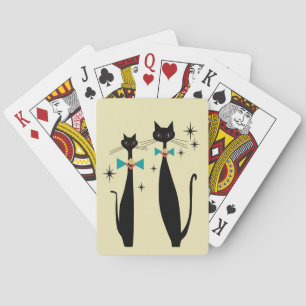 Retro atoomera midden midden midden midden midden  pokerkaarten